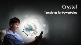  Presentation with nasa - Slide deck with young teenager guy in bed using tablet pc elements of this image are furnished by nasa background and a dark gray colored foreground