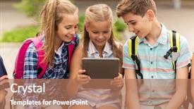 Presentation with elementary school technology - Amazing slide deck having young teenagers - primary education friendship childhood technology backdrop and a coral colored foreground
