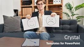  Presentation with depression - PPT theme having young-therapist-man-working background and a  colored foreground