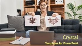  Presentation with psychology anger - PPT theme having young-therapist-man-working background and a tawny brown colored foreground