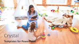  Presentation with taking notes - Theme enhanced with young-therapist-woman-speaking background and a coral colored foreground