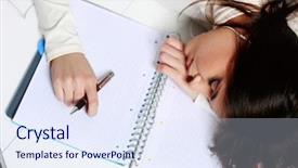  Presentation with tired - Cool new slides with set of tasty cookies letters backdrop and a cream colored foreground.