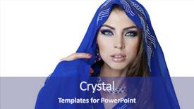  Presentation with indian traditional - Slide set with young traditional asian indian woman background and a navy blue colored foreground