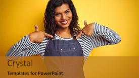  Presentation with transgender - Presentation enhanced with young-transsexual-transgender-chef-woman background and a gold colored foreground