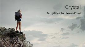  Presentation with traveler - PPT layouts enhanced with young-traveler-exploring-the-world background and a light gray colored foreground