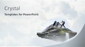  Presentation with traveler - Cool new PPT theme with young-traveler-exploring-the-world backdrop and a white colored foreground