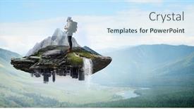  Presentation with traveler - Amazing presentation design having young-traveler-exploring-the-world backdrop and a sky blue colored foreground