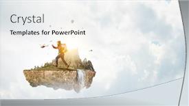  Presentation with traveler - Colorful presentation theme enhanced with young-traveler-exploring-the-world backdrop and a white colored foreground