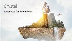  Presentation with traveler - Amazing slides having young-traveler-exploring-the-world backdrop and a white colored foreground