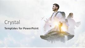  Presentation with traveler - Slides with young-traveler-exploring-the-world background and a white colored foreground