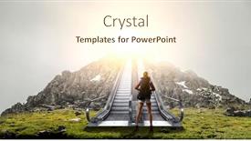  Presentation with traveler - Amazing presentation having young-traveler-exploring-the-world backdrop and a cream colored foreground