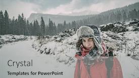  Presentation with traveler - Amazing PPT layouts having young traveler woman twinkle outdoor winter concept outdoor portrait backdrop and a light gray colored foreground