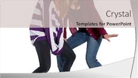  Presentation with geek - Audience pleasing PPT theme consisting of young trendy teenagers in a nerd geek style isolated over white background backdrop and a light gray colored foreground