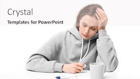  Presentation with temperature - Amazing presentation having young-upset-sick-female backdrop and a white colored foreground