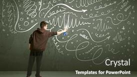  Presentation with urban - Amazing PPT theme having young-urban-painter-drawing-curly backdrop and a dark gray colored foreground