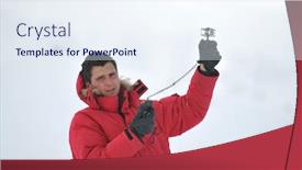  Presentation with wind weather - Audience pleasing presentation theme consisting of young weather meteo man measure backdrop and a sky blue colored foreground