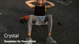  Presentation with cardio - Presentation featuring young-white-athlete-man-doing background and a dark gray colored foreground