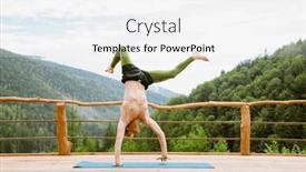  Presentation with workout - Presentation design with young-white-man-standing background and a  colored foreground