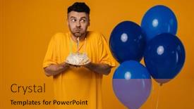  Presentation with blue balloons - 