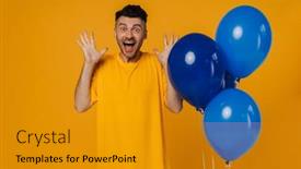  Presentation with blue balloons - 