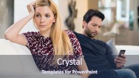  Presentation with familly getting a new born baby - Beautiful slides featuring young woman after an argument backdrop and a navy blue colored foreground