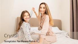  Presentation with daughter - Slides featuring young-woman-and-her-daughter background and a lemonade colored foreground
