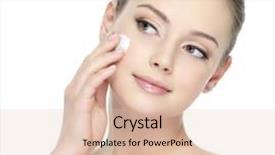  Presentation with young - Theme having her pretty face - white background and a lemonade colored foreground