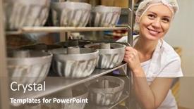  Presentation with apprentice - Slides featuring young-woman-as-a-baker background and a violet colored foreground