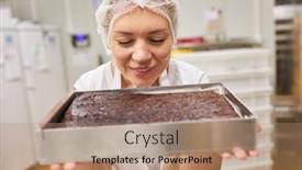  Presentation with apprentice - Slide deck consisting of young-woman-as-a-baker background and a  colored foreground