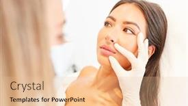  Presentation with cosmetic surgery - Audience pleasing slides consisting of young-woman-as-a-patient backdrop and a lemonade colored foreground