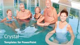  Presentation with aqua - Audience pleasing PPT layouts consisting of young-woman-as-a-physiotherapist backdrop and a teal colored foreground