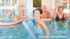  Presentation with aqua - Beautiful PPT theme featuring young-woman-as-a-therapist backdrop and a teal colored foreground