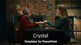  Presentation with fortune teller - PPT layouts consisting of young-woman-at-fortune-teller background and a black colored foreground