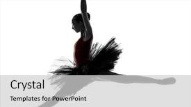  Presentation with ballerina - Beautiful PPT theme featuring young woman ballerina ballet dance backdrop and a light gray colored foreground