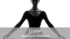  Presentation with ballerina - Beautiful presentation theme featuring young woman ballerina ballet dance backdrop and a gray colored foreground