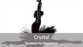  Presentation with ballerina - Amazing presentation theme having young woman ballerina ballet dance backdrop and a gray colored foreground