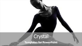  Presentation with ballerina - PPT theme consisting of young woman ballerina ballet dance background and a gray colored foreground