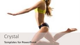  Presentation with beach ball - Audience pleasing slide set consisting of young woman beach volleyball player backdrop and a lemonade colored foreground