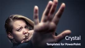  Presentation with human being - Amazing slide set having young woman being a domestic backdrop and a wine colored foreground