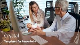  Presentation with successful - Theme featuring young-woman-being-mentored background and a tawny brown colored foreground