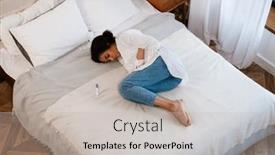  Presentation with upset - Presentation having young-woman-being-upset background and a soft green colored foreground