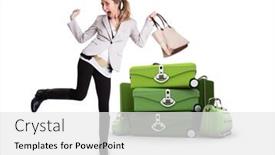  Presentation with departure - Presentation with young woman celebrating her vacation departure background and a white colored foreground