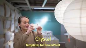  Presentation with price - Audience pleasing PPT theme consisting of young woman choosing the right backdrop and a tawny brown colored foreground