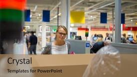  Presentation with price - Amazing theme having young woman choosing the right backdrop and a coral colored foreground