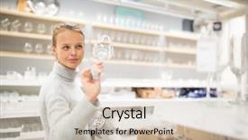  Presentation with price - Colorful PPT layouts enhanced with young woman choosing the right backdrop and a soft green colored foreground