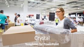  Presentation with price - PPT layouts with young woman choosing the right background and a coral colored foreground