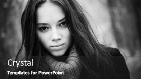  Presentation with black woman - Theme enhanced with young-woman-concept-black background and a dark gray colored foreground