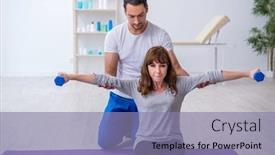  Presentation with sport coach - Cool new theme with young-woman-doing-sport-exercises backdrop and a coral colored foreground