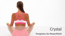  Presentation with yoga - Slides having awana - young woman doing yoga asanas background and a  colored foreground