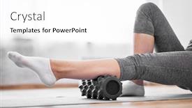  Presentation with yoga - Slide deck featuring young-woman-doing-yoga background and a white colored foreground